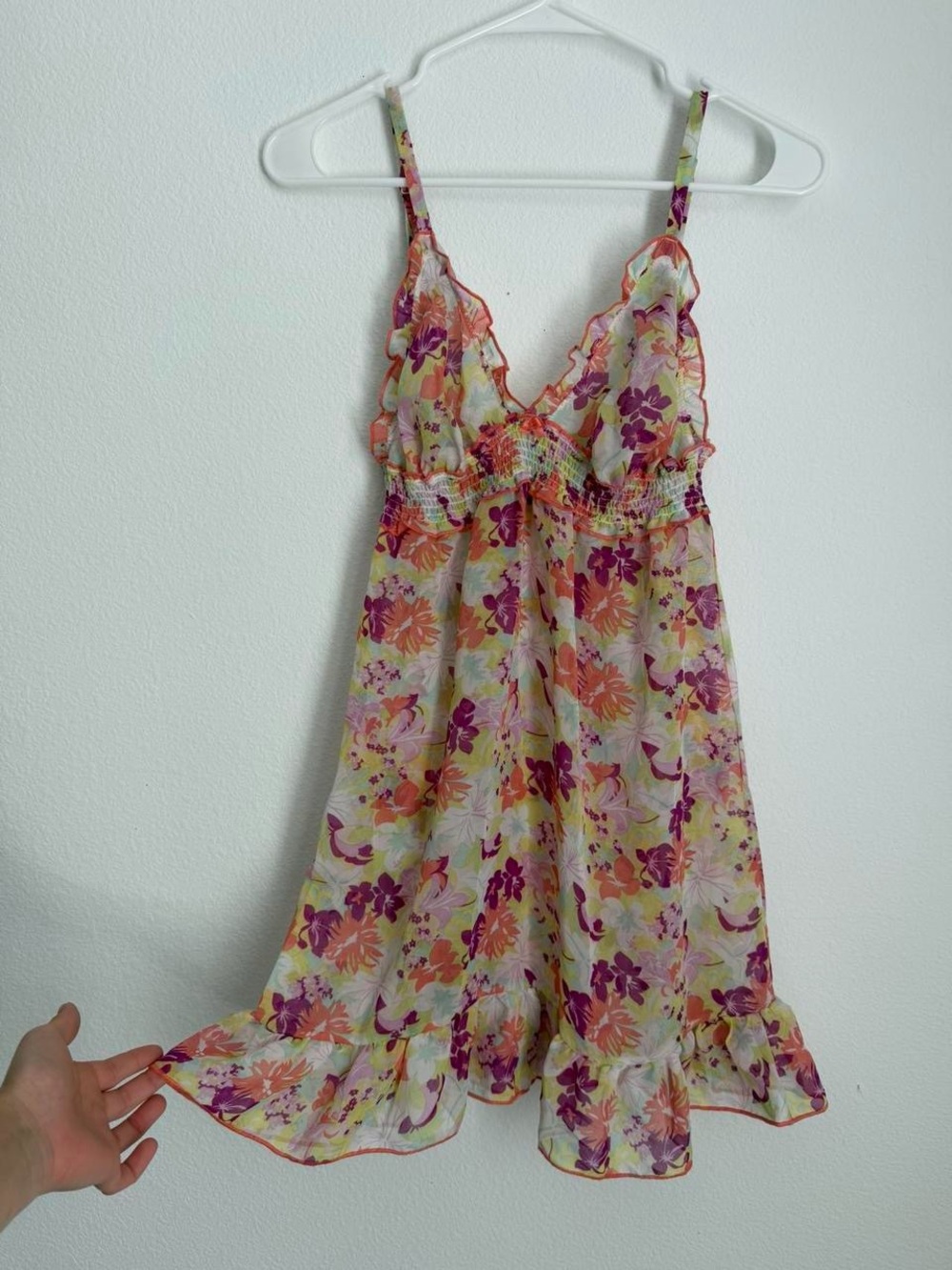 Y2K Floral babydoll Ruffle Slip Dress